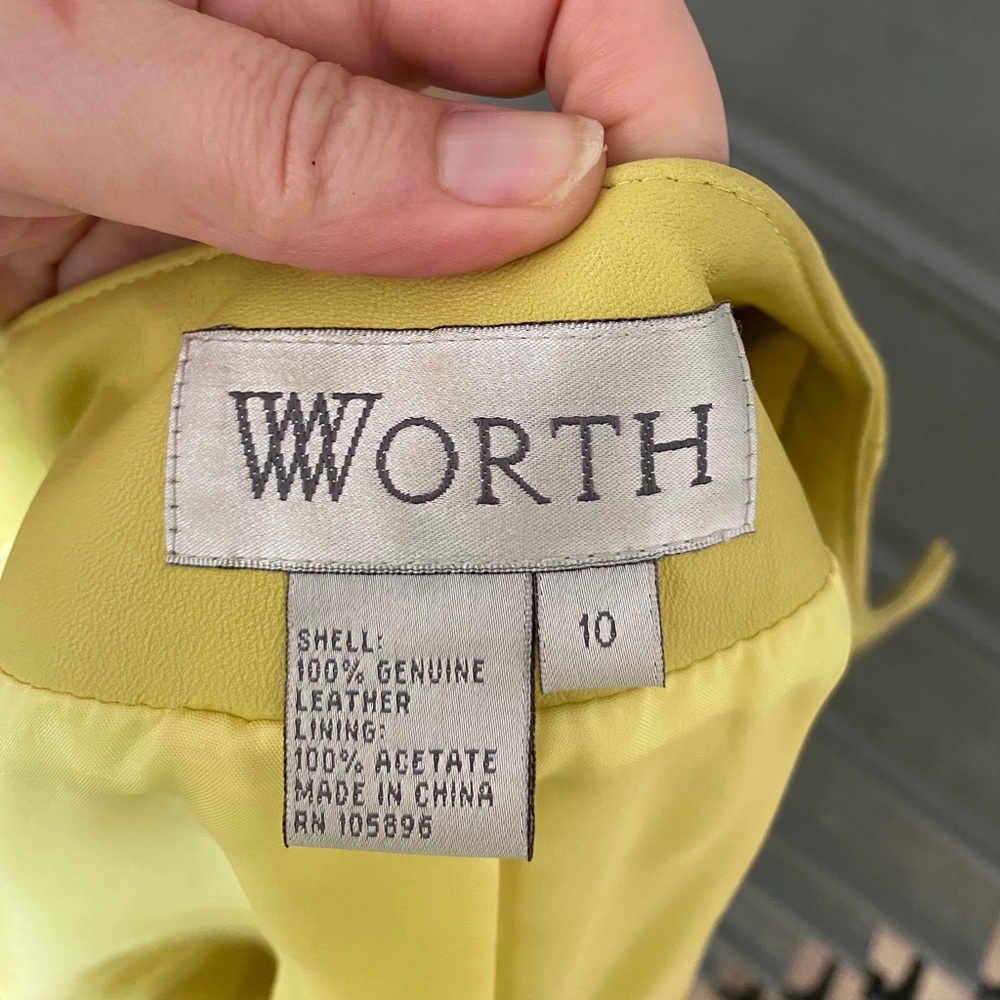 Chartreuse Front Zip, Slim-Fitting Jacket - image 3